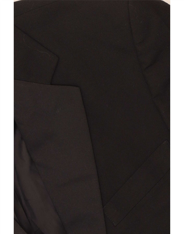 Marks & Spencer Herren-Blazer mit 2 Knöpfen, UK 38, Mittelschwarz, Polyester
