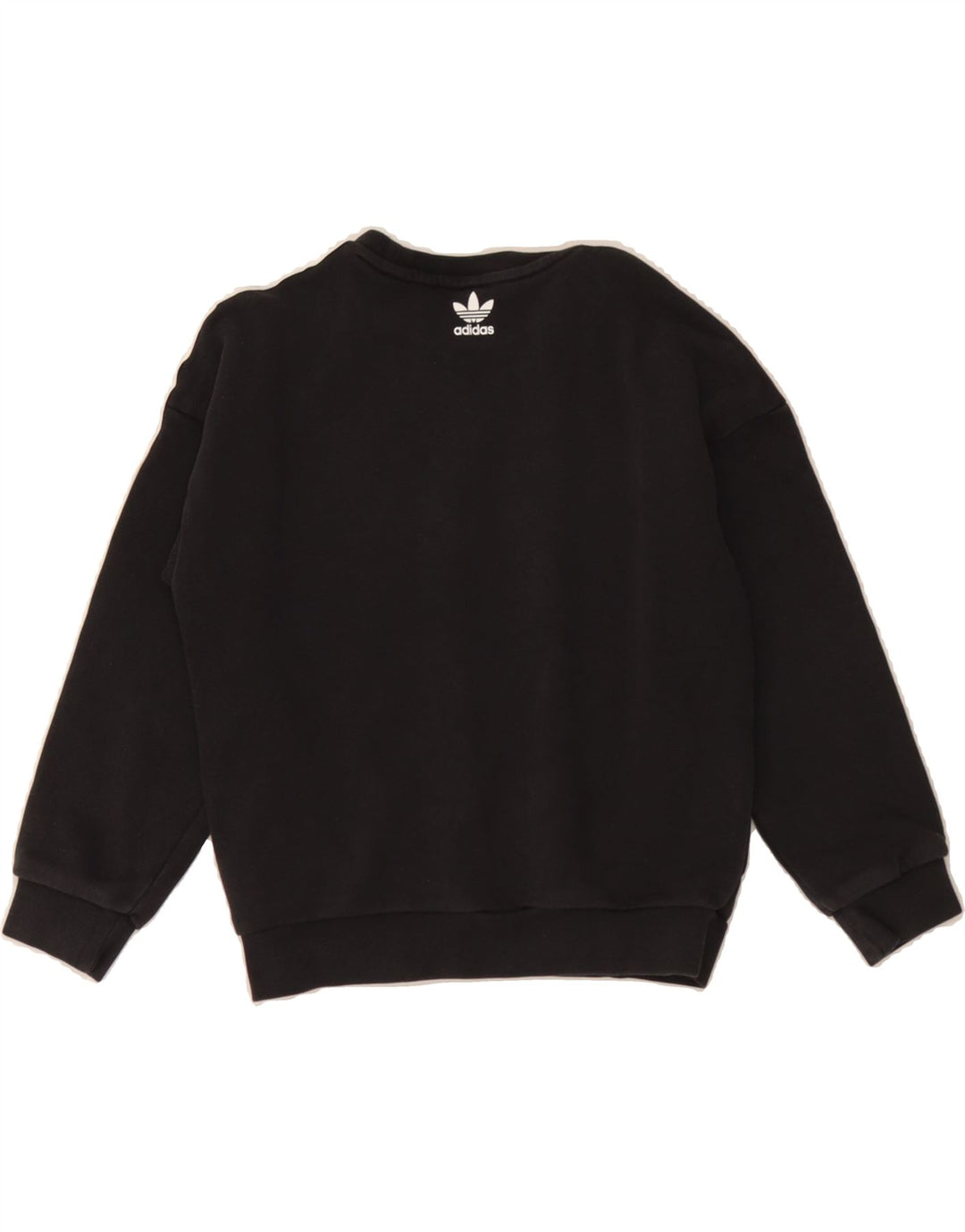 ADIDAS Boys Graphic Sweatshirt Jumper 9-10 Years Black Cotton Vintage Adidas and Second-Hand Adidas from Messina Hembry 