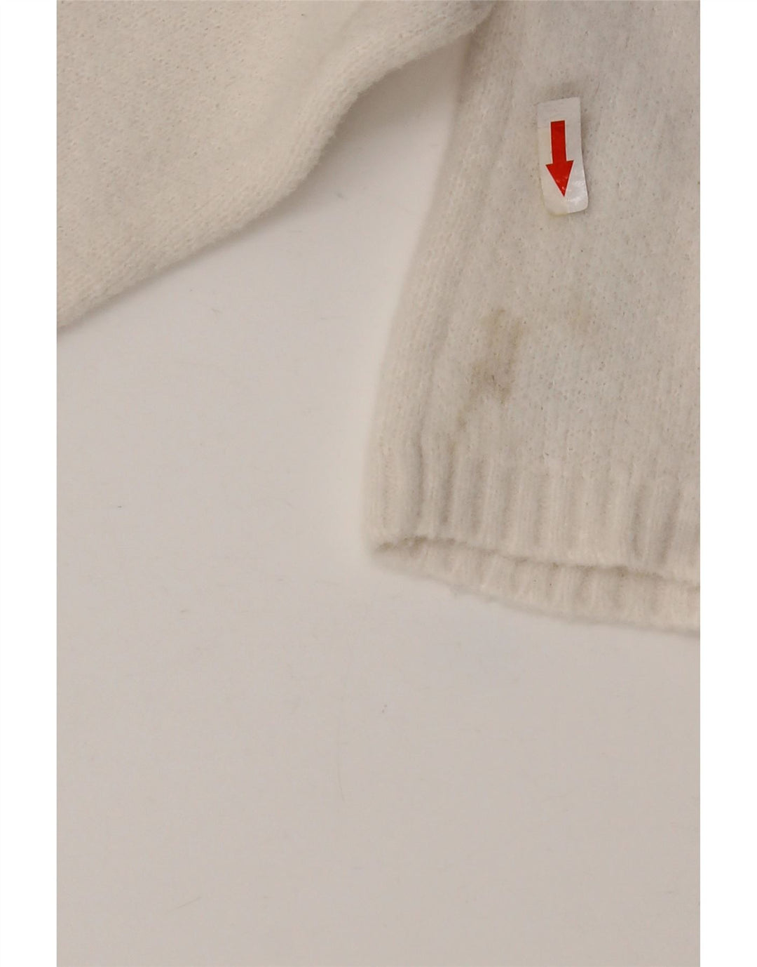 Zara Damen Crop Crew Neck Pullover Pullover UK 14 Medium White Nylon