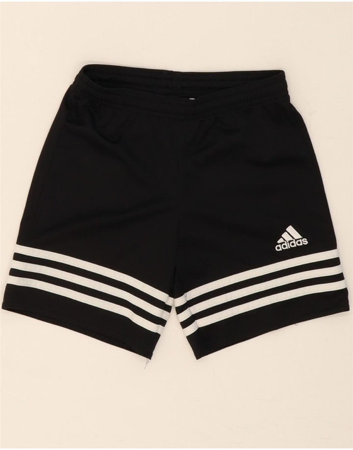 ADIDAS Boys Climalite Sport Shorts 7-8 Years Black Polyester Vintage Adidas and Second-Hand Adidas from Messina Hembry 