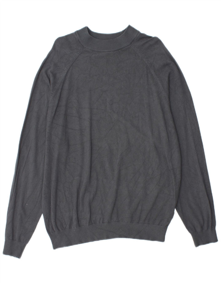 Zara Damen-Pullover mit Rollkragen, UK 14, mittelgraue Viskose