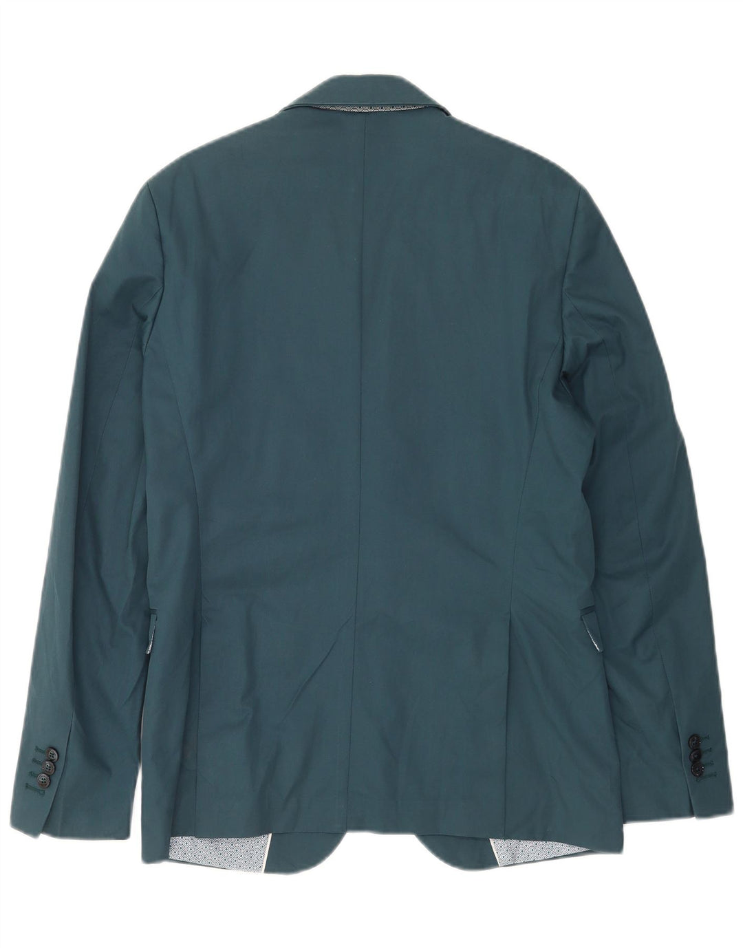 Zara Herren-Blazer mit 2 Knöpfen, EU 50, mittelblaues Polyester