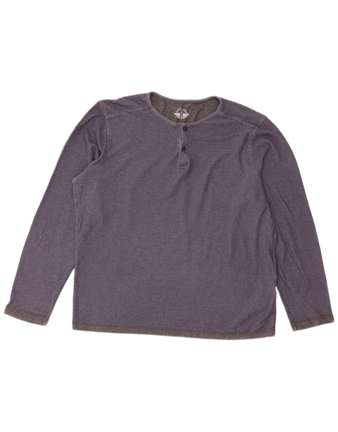 Dockers Herren Top Langarm XL Blau Baumwolle
