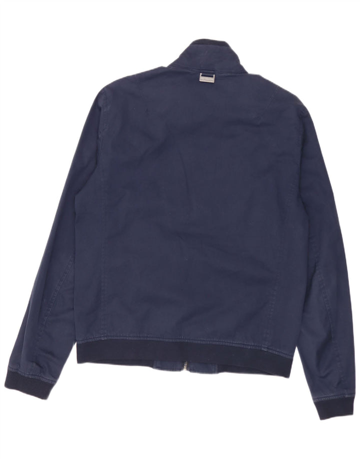 Michael Kors Herren Bomberjacke UK 36 Small Marineblaue Viskose