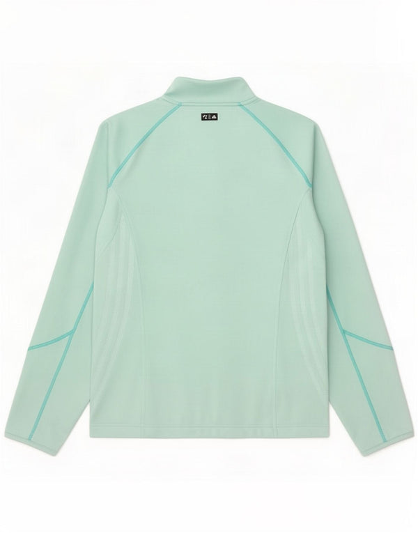 Adidas Damen Trainingsanzug Top Jacke UK 14 Medium Türkis Polyester