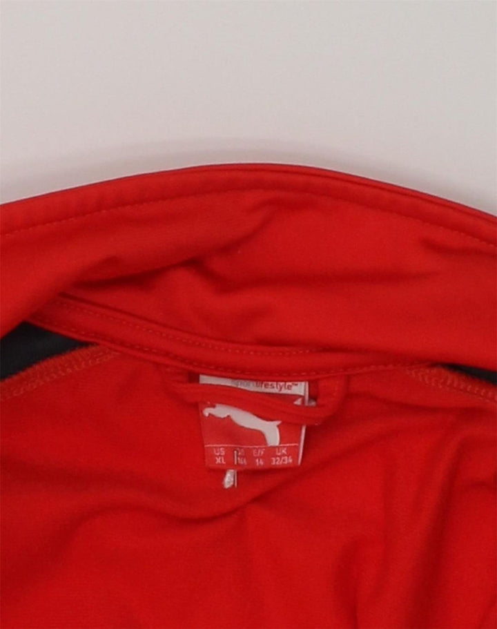 PUMA Boys Tracksuit Top Jacket 13-14 Years Red Polyester | Vintage Puma | Thrift | Second-Hand Puma | Used Clothing | Messina Hembry 