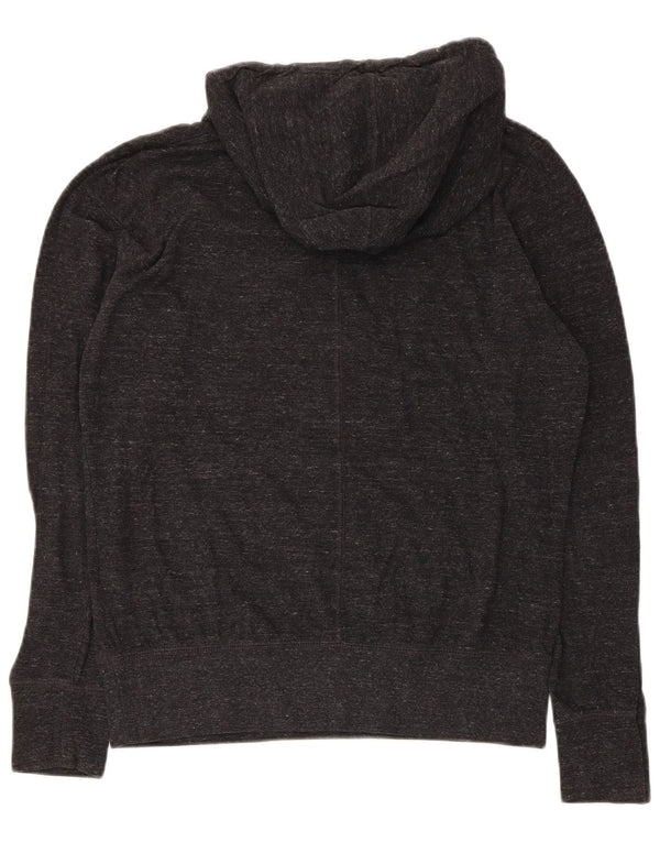 Nike Womens Graphic Hoodie Pullover UK 16 Large Grau geflecktes Polyester