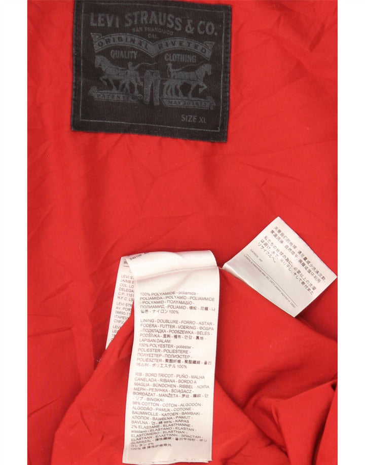 Levi's Herren Bomberjacke UK 42 XL Marineblau Polyamid