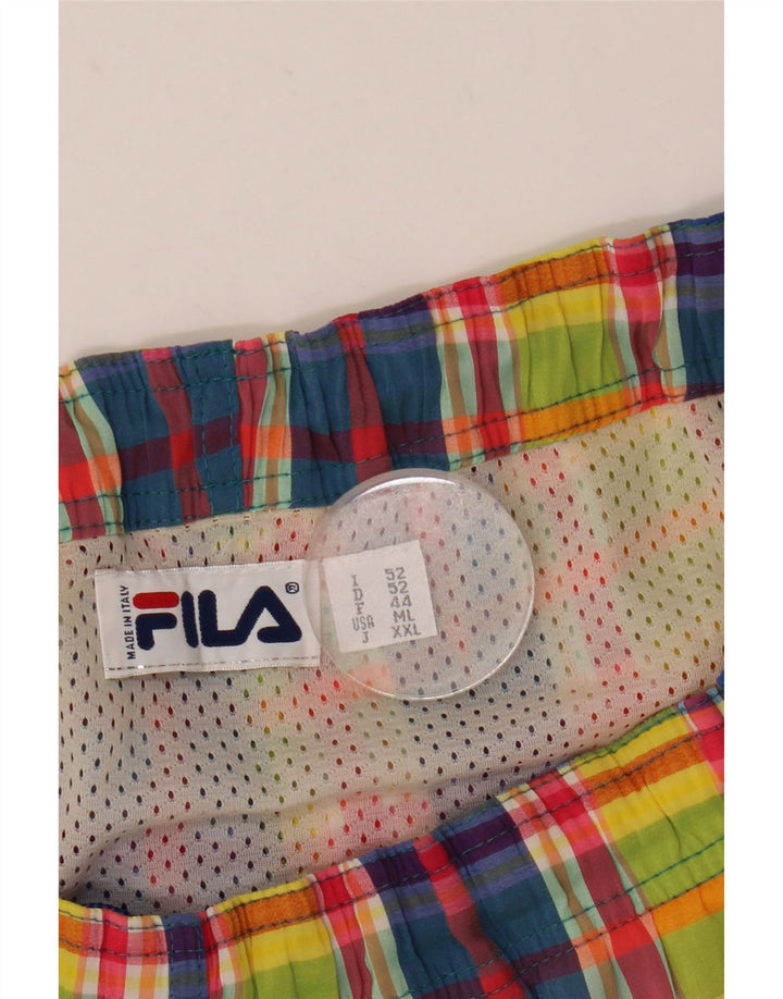 Fila Herren Badeshorts IT 52 Large Mehrfarbig kariert