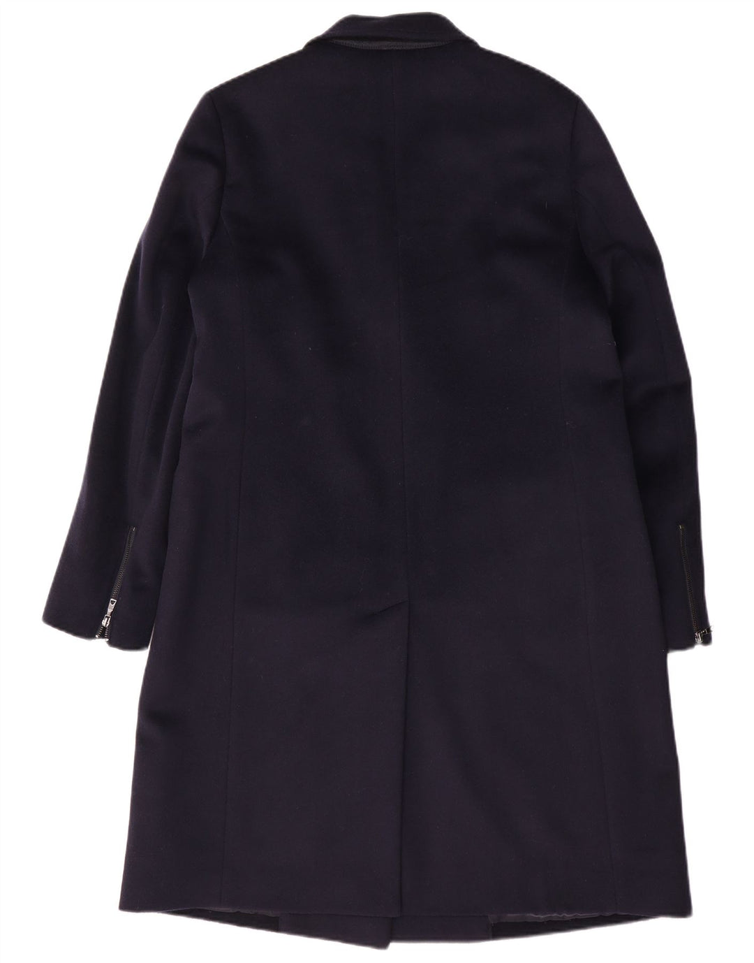 Jaeger Damen Übergroßer zweireihiger Mantel UK 10 Small Marineblaue Wolle