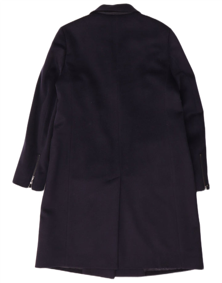 Jaeger Damen Übergroßer zweireihiger Mantel UK 10 Small Marineblaue Wolle