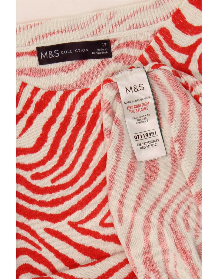 Marks & Spencer Damen-Pullover mit Rundhalsausschnitt, Gr. 12, Mittelrot
