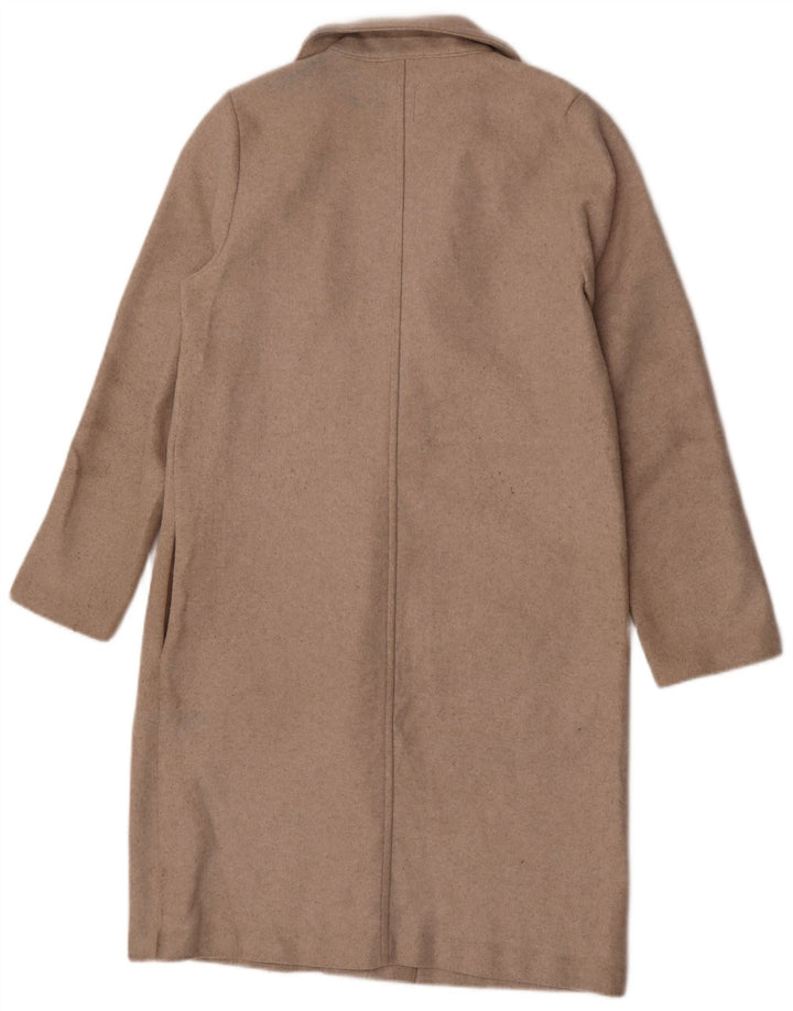 Zara Damen Mantel UK 12 Medium Beige Polyester