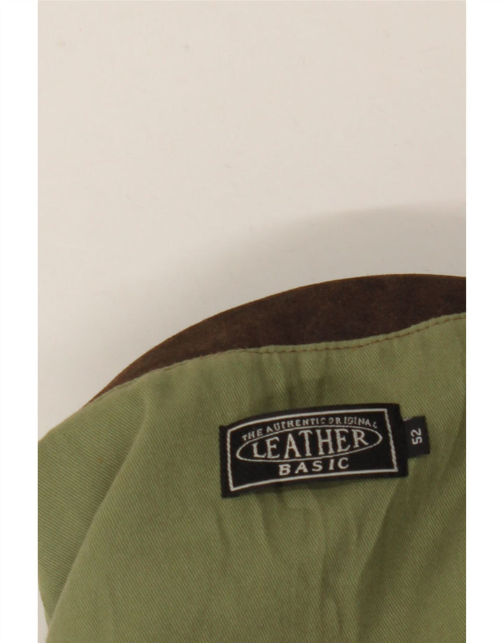 Basic Herren Lederjacke IT 52 XL Braunes Leder