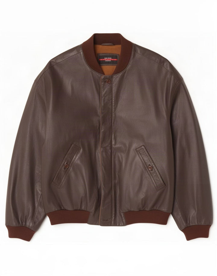 Vintage Herren Lederjacke UK 40 Large Braun