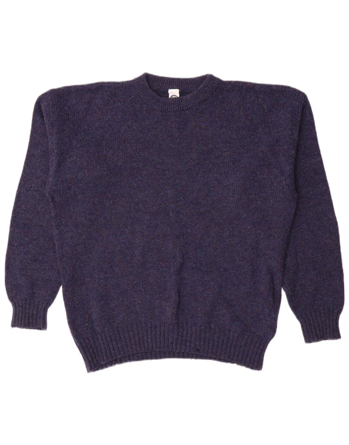 C&A Herren-Pullover mit Rundhalsausschnitt, mittlere marineblaue Wolle