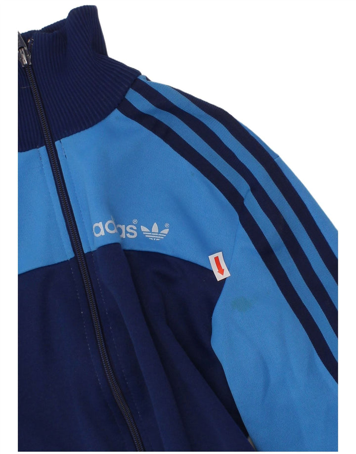 ADIDAS Jungen-Trainingsanzug-Top-Jacke, 9–10 Jahre, Marineblau, Farbblock