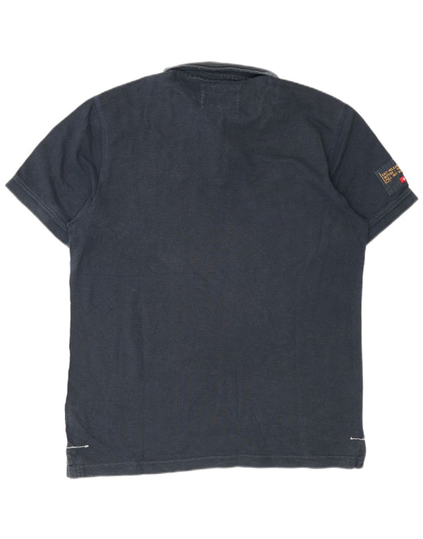 Aviazione Navale Herren-Poloshirt mit Grafik, XL, Marineblau, Baumwolle