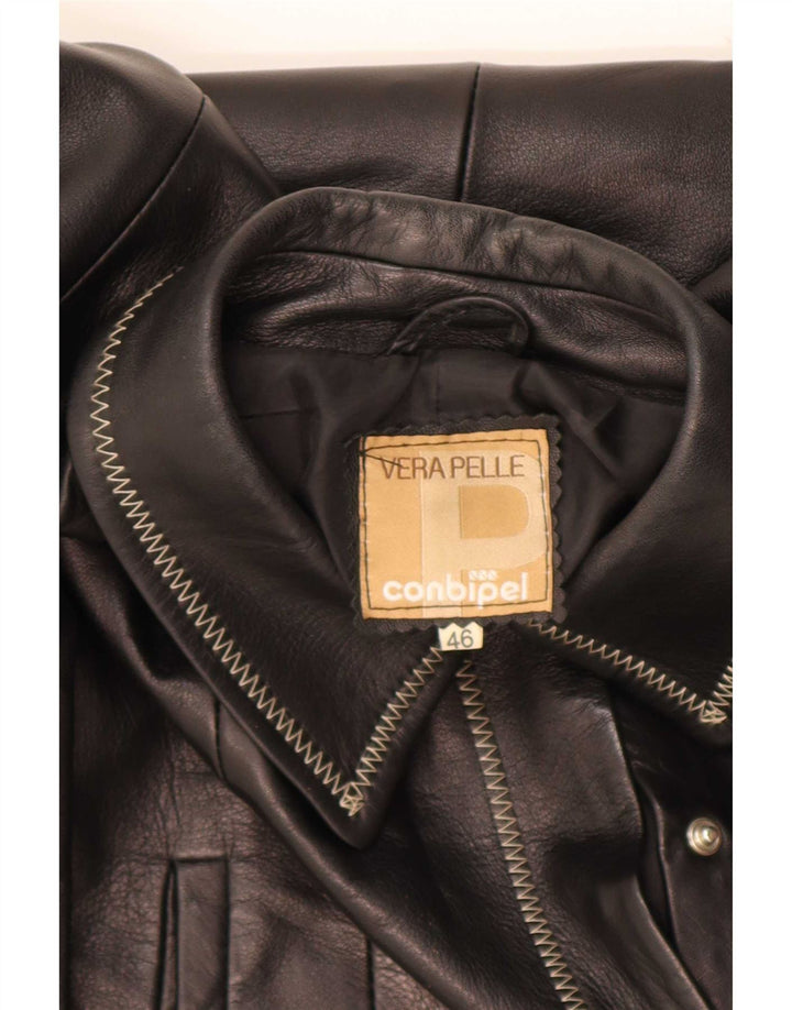 Conbipel Damen Lederjacke IT 46 Large Schwarz