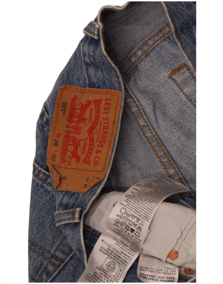 Levi's Herren 501 Straight Jeans W28 L30 Blaue Baumwolle