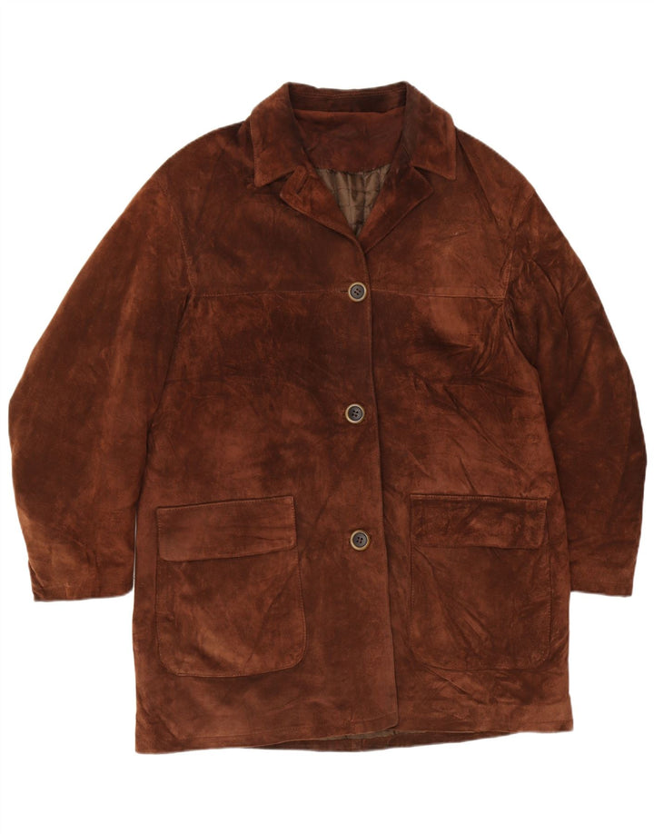 Conbipel Damen Wildledermantel IT 48 XL Braunes Leder