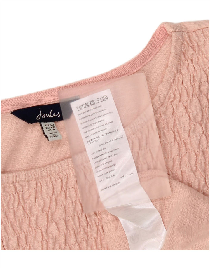 Joules Damen-Blusenoberteil UK 12 Mittelrosa aus Baumwolle