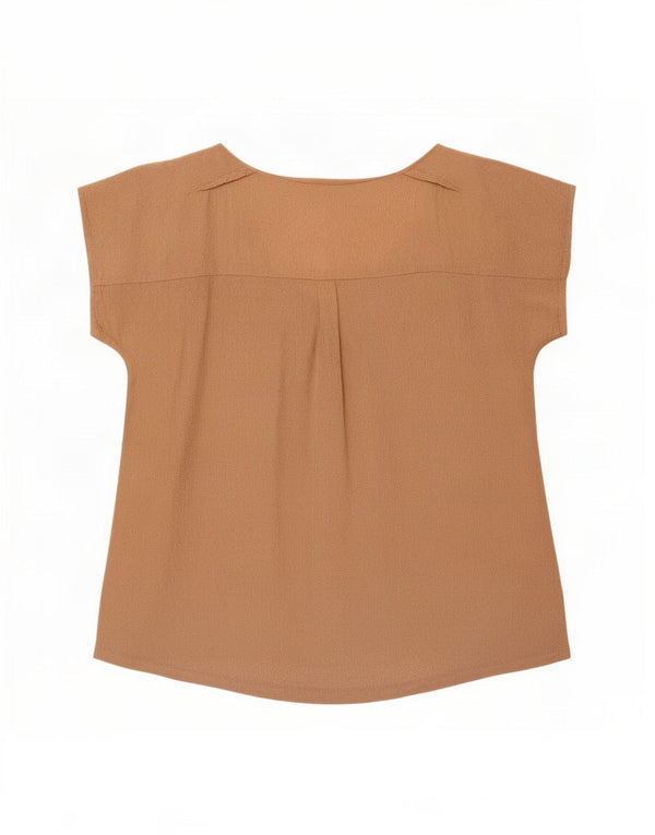 Zara Damen Bluse Top UK 14 Medium Beige