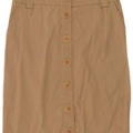 Marella Damen gerader Rock UK 14 Medium W29 Beige Baumwolle
