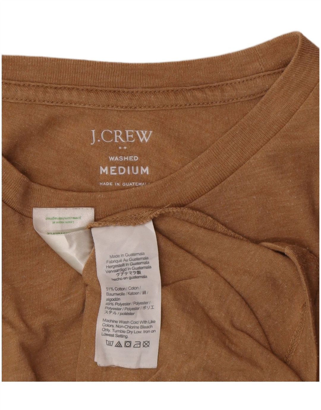 J. Crew Herren-T-Shirt-Oberteil aus mittelbeigemelierter Baumwolle