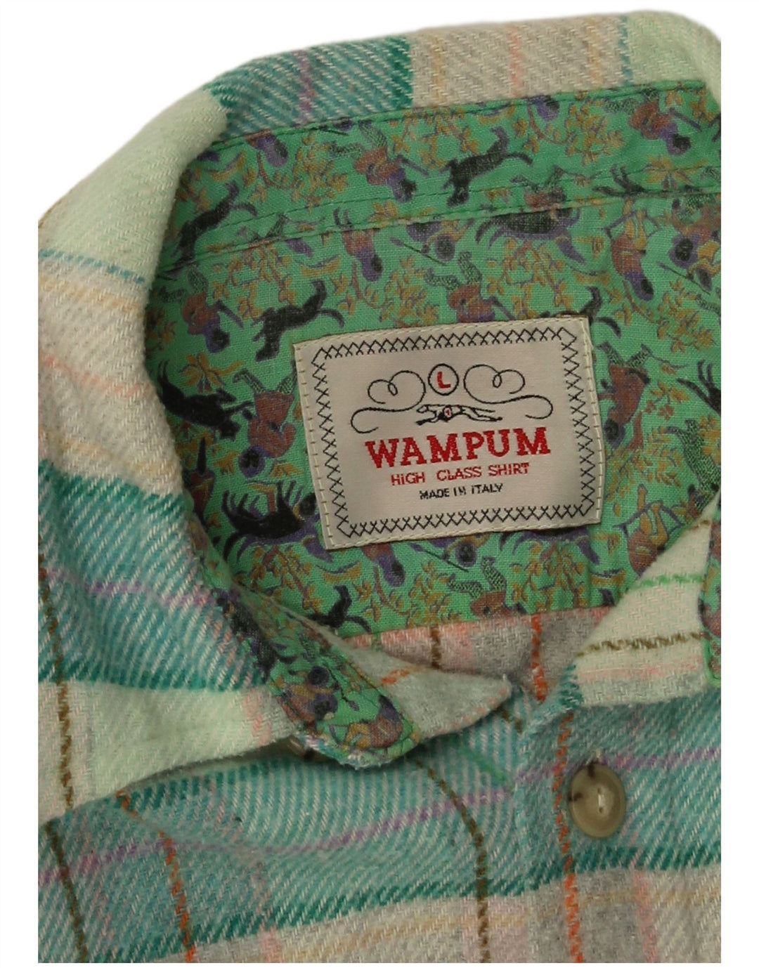 Wampum Herren-Overshirt, Flanellhemd, groß, grün kariert