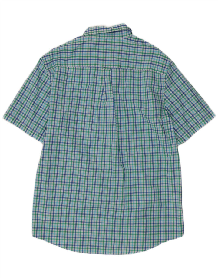 Chaps Herren-Kurzarmhemd, groß, mehrfarbig, Gingham-Baumwolle