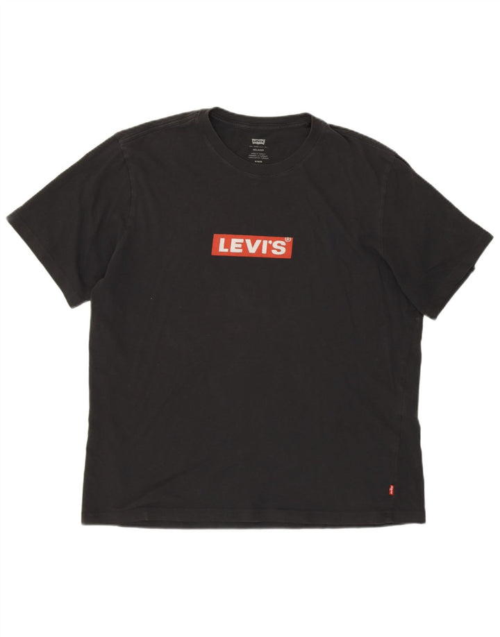 LEVI'S Mens Relaxed Graphic T-Shirt Top Medium Black