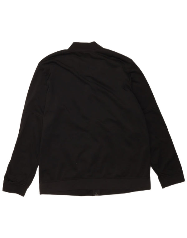 ADIDAS Womens Tracksuit Top Jacket UK 20/22 XL Black Polyester