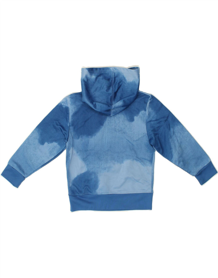 CHAMPION Boys Hoodie Jumper 5-6 Years Blue Tie Dye Polyester Vintage Champion and Second-Hand Champion from Messina Hembry 