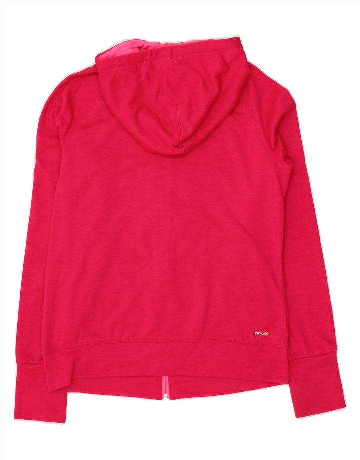 ADIDAS Womens Zip Hoodie Sweater UK 10 Small Pink Polyester Vintage Adidas and Second-Hand Adidas from Messina Hembry 
