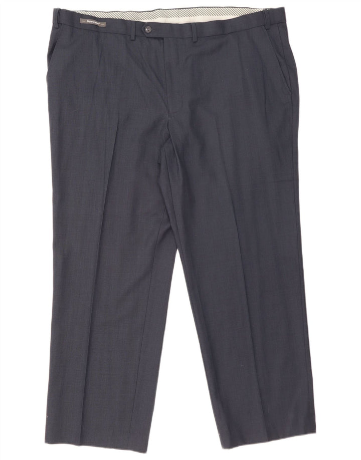 MARKS & SPENCER Herren-Anzughose, gerade, W44, L29, Blau, Polyester