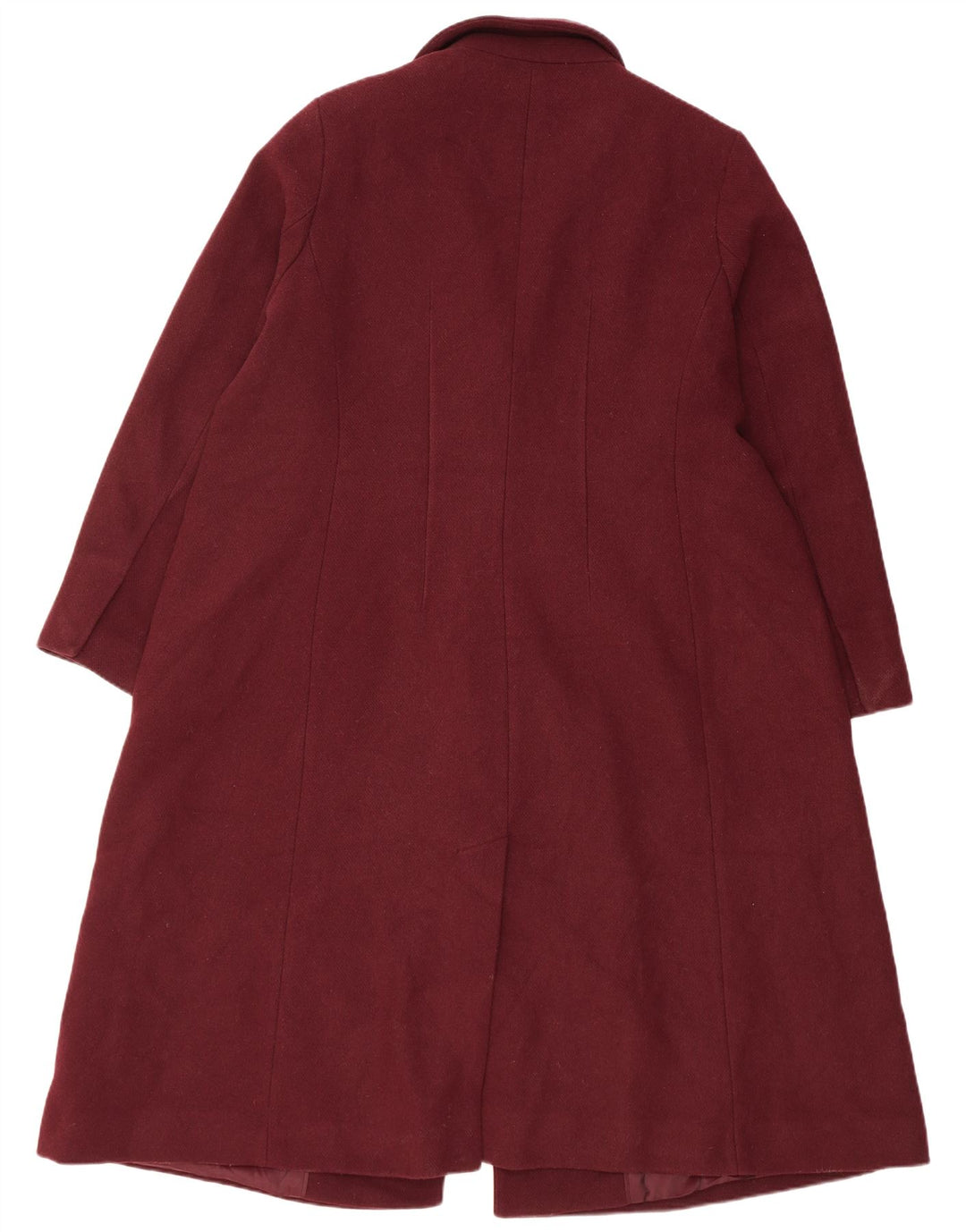 Marks & Spencer Zweireihiger Damenmantel UK 20 2XL Burgunderrot Polyester