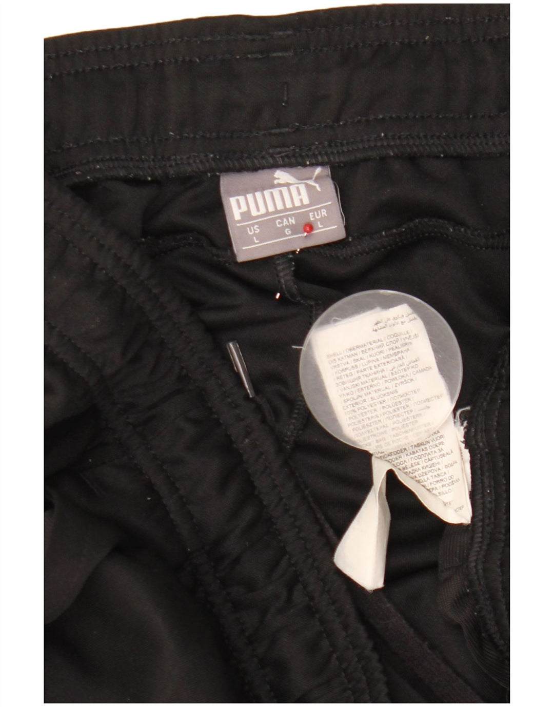 Puma Herren-Trainingshose, groß, aus schwarzem Polyester