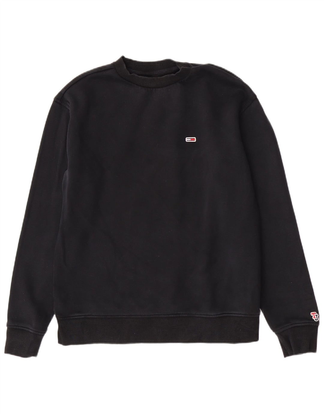 Tommy Hilfiger Damen-Sweatshirt mit normaler Passform, mittlere schwarze Baumwolle