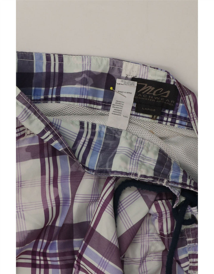 MARLBORO CLASSICS Herren-Badeshorts, groß, mehrfarbig kariert