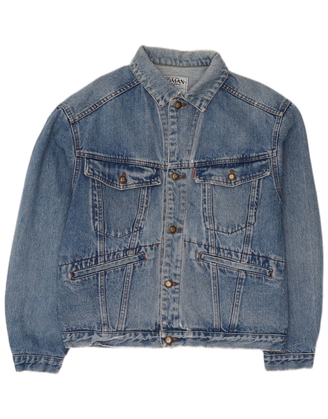 Vintage Herren Jeansjacke UK 38 Mittelblau