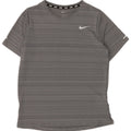 NIKE Dri Fit T-Shirt für Jungen, 12–13 Jahre, groß, grau gestreift, Polyester
