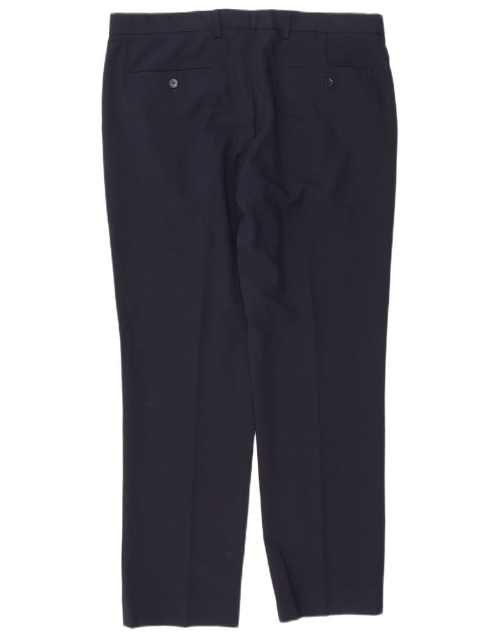 Marks & Spencer Herren-Chinohose mit normaler Passform, W36 L31, marineblaues Polyester