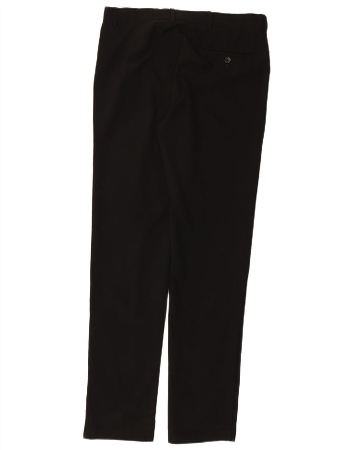 MARKS & SPENCER Womens Skinny Chino Trousers W32 L33 Black Polyester