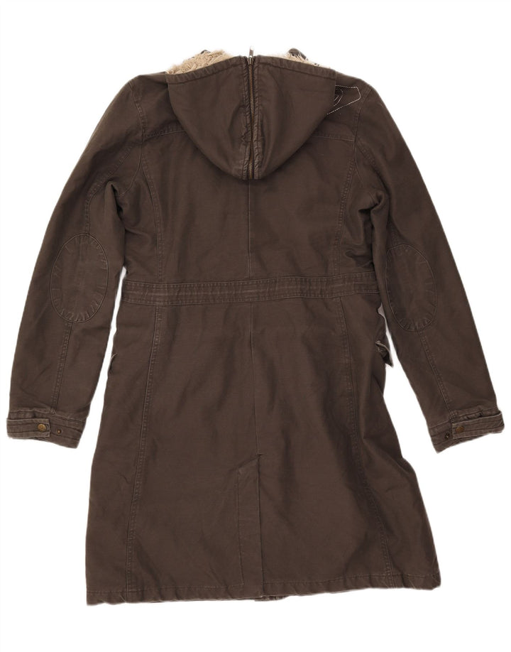 ROXY Damen-Sherpa-Parka mit Kapuze, UK 14, mittelgraue Baumwolle