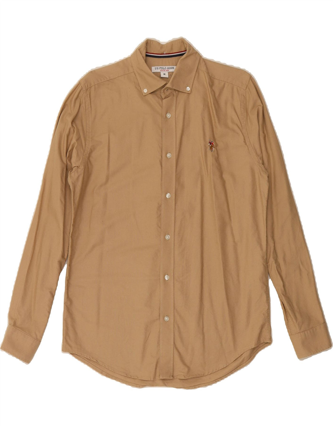 U.S. POLO ASSN. Mens Shirt Medium Beige Cotton Vintage U.S. Polo Assn. and Second-Hand U.S. Polo Assn. from Messina Hembry 