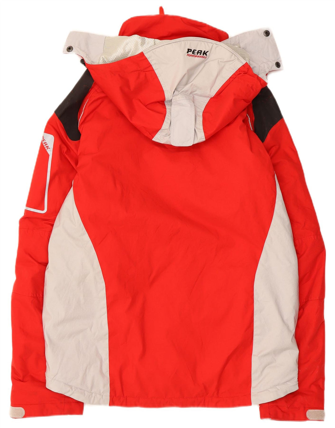 Peak Performance Herren-Skijacke mit Kapuze, UK 38, Mittelrot, Farbblock