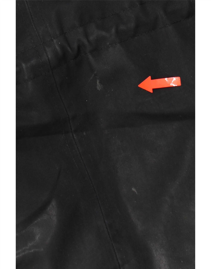 Zara Damen-Parka mit Kapuze, UK 14, Mittelschwarz, Polyester