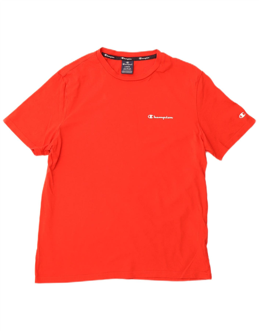 CHAMPION Herren T-Shirt Top Large Rot Baumwolle