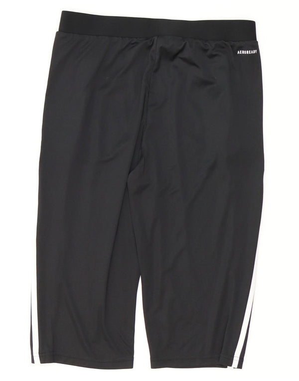 Adidas Jungen Aeroready Bermuda Sportshorts 15–16 Jahre, schwarzes Polyester